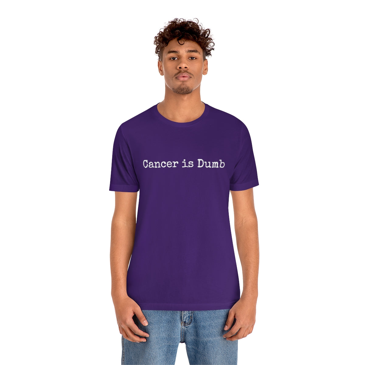 Unisex Jersey Short Sleeve Tee T Shirt tshirt Mens Womens Apparel Clothing Anti Cancer Cancer is Dumb Survivor Support Humorous Funny