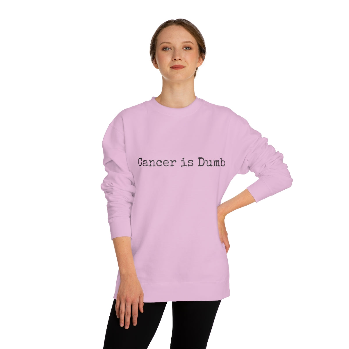 Unisex Crew Neck Sweatshirt Mens Womens Apparel Clothing Anti Cancer Cancer is Dumb Survivor Support Humorous Funny
