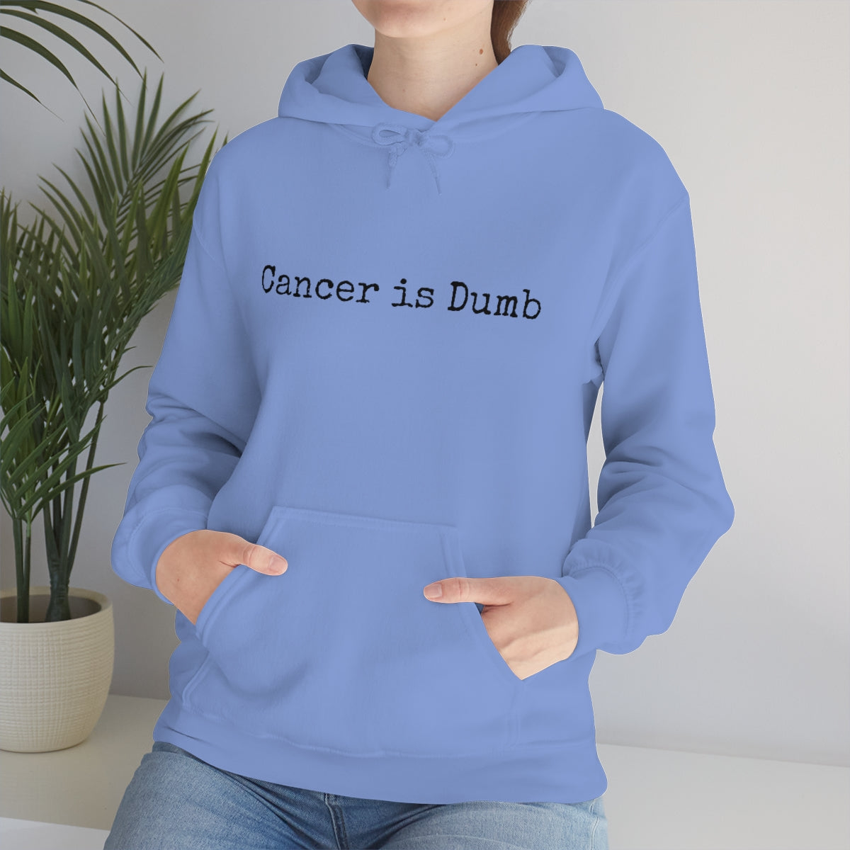 Unisex Heavy Blend™ Hooded Sweatshirt Mens Womens Apparel Clothing Anti Cancer Cancer is Dumb Survivor Support Humorous Funny