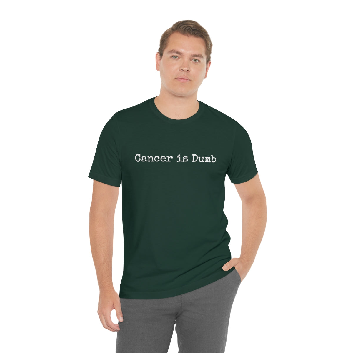 Unisex Jersey Short Sleeve Tee T Shirt tshirt Mens Womens Apparel Clothing Anti Cancer Cancer is Dumb Survivor Support Humorous Funny