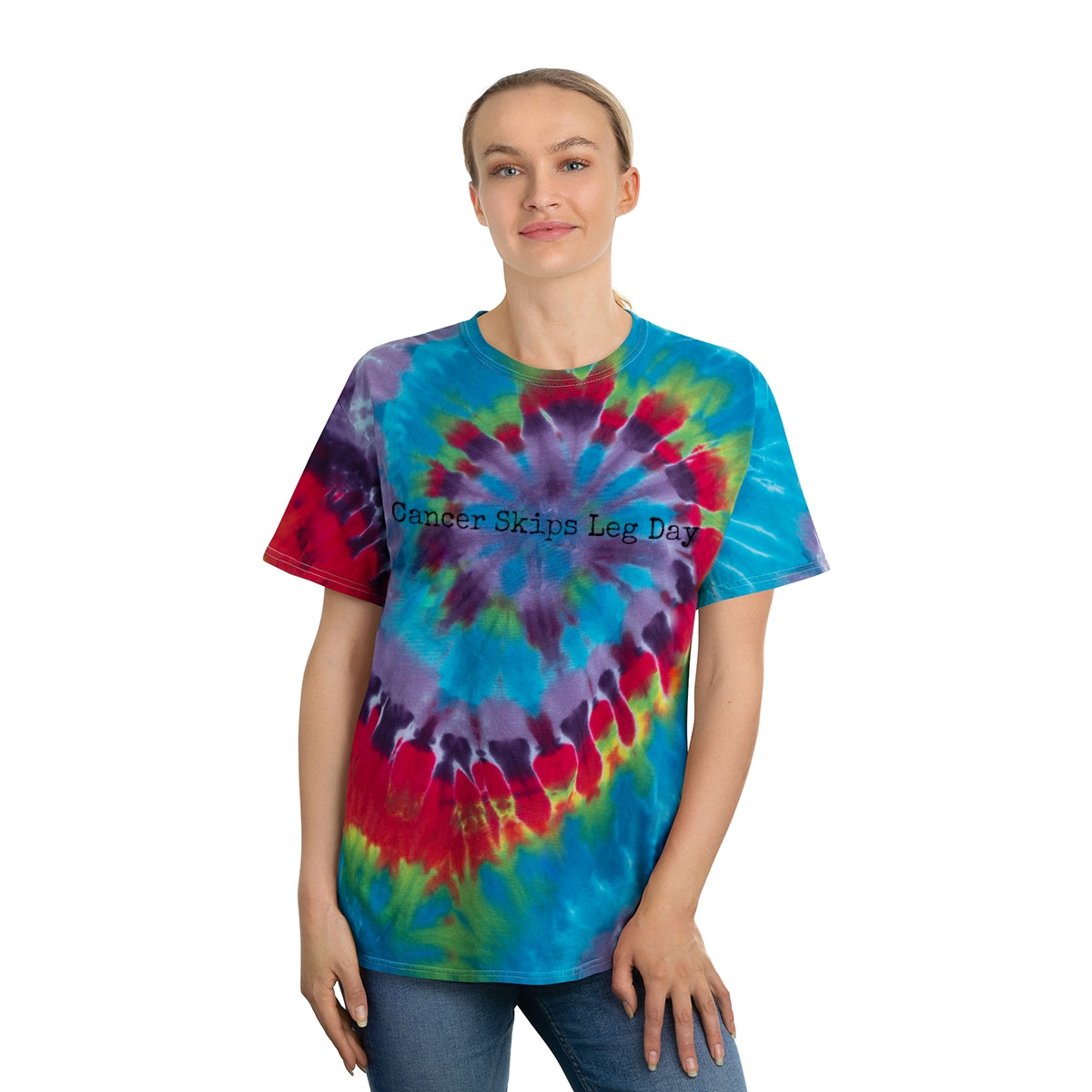 Tie-Dye Tee, Spiral Mens Womens T Shirt tshirt Anti Cancer Cancer is Dumb Survivor Support Humorous Funny Apparel Clothing